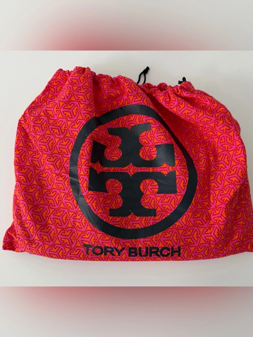 Tory Burch Reva Leather Clutch in Black with Gold Chain